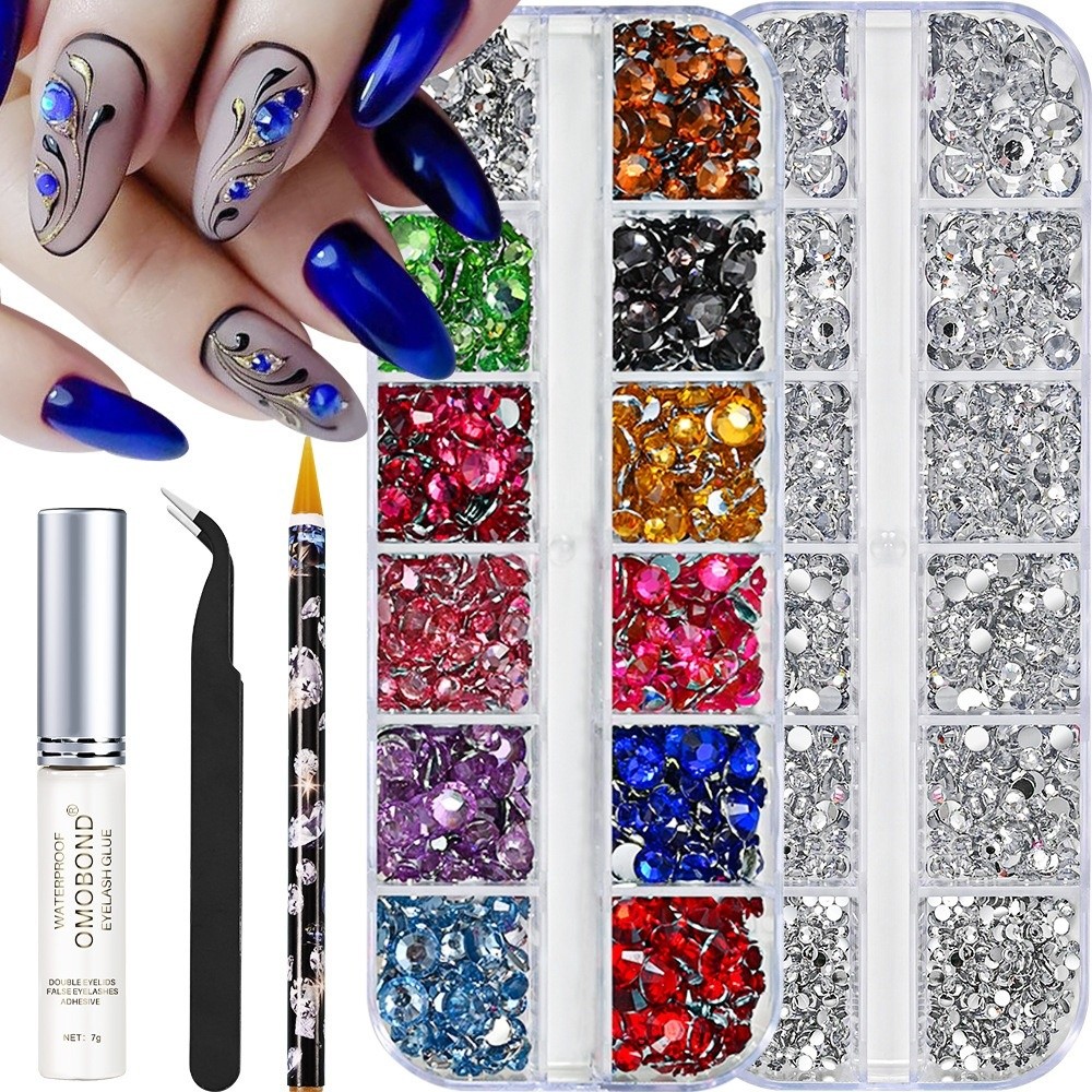 Resin Art Glitter - ชุดอุปกรณ์ตกแต่งเรซิ่นหลากสี DIY ประดับเพชร 3 มิติ แบบหลังแบน