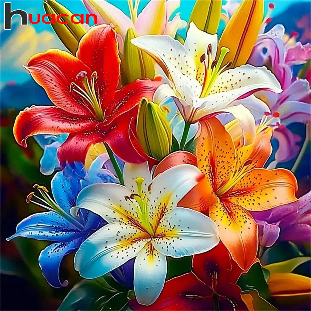 Resin Art Wallpaper - Huacan 2025 คอลเลกชันใหม่เพชรภาพวาด Dolphin Sky เย็บปักถักร้อยเพชร