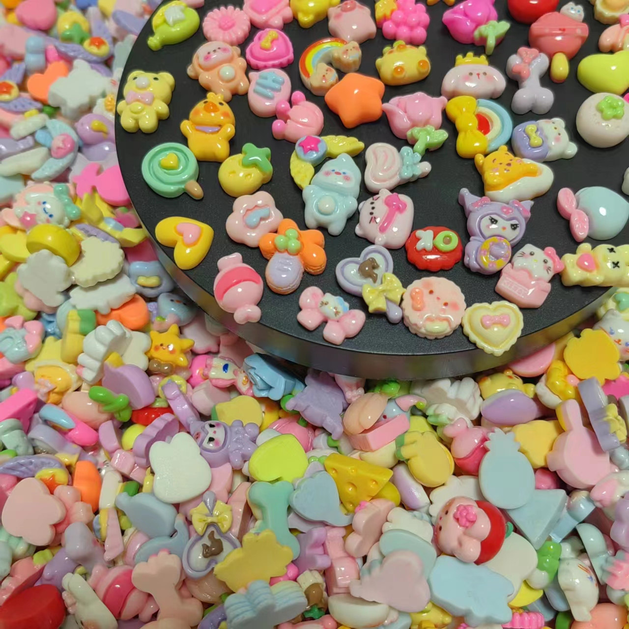 Resin Art Earrings Material - เครื่องประดับตกแต่งเล็บรูปสัตว์น่ารักทำจากเรซิ่นหวานลูกกวาดน่ารักต่างหูประดับแหวนวัสดุตกแต่งโทรศัพท์แผ่นปะติดสมุดภาพแบบทำมือ