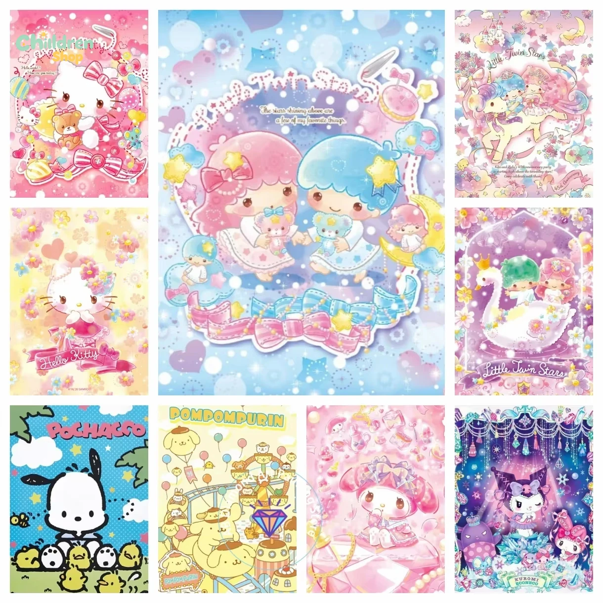 Resin Art Frame - ชุดอุปกรณ์สำหรับทำภาพเพชร 5D แบบ DIY ลายซินนามอนโรล คุโรมิ