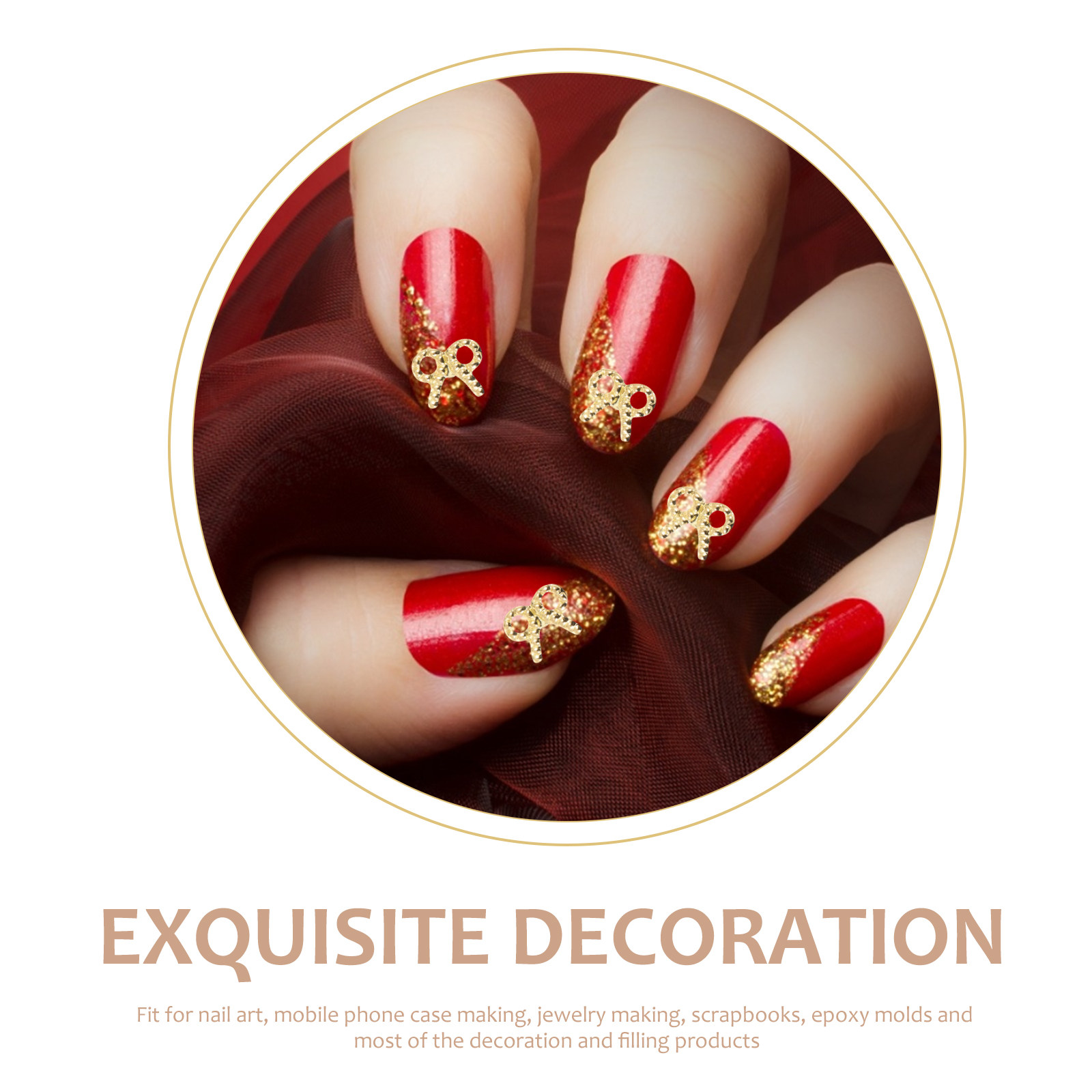 Resin Art Case - สติกเกอร์โลหะผสม 3 กล่อง วัสดุตกแต่งโลหะผสม อุปกรณ์งานฝีมือ DIY