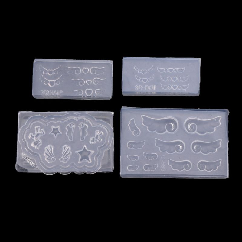 Resin Art Earrings Material - DIY อุปกรณ์ตกแต่งเล็บเล็บแม่แบบเครื่องมือ Maincure สำหรับผู้หญิง Y08E
