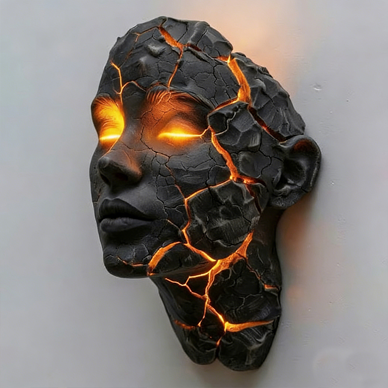 Resin Art Light - โคมไฟติดผนังเรซิ่นลายแตก รุ่นใหม่ ปี 2026 สำหรับตกแต่งภายในบ้าน ศิลปะติดผนัง
