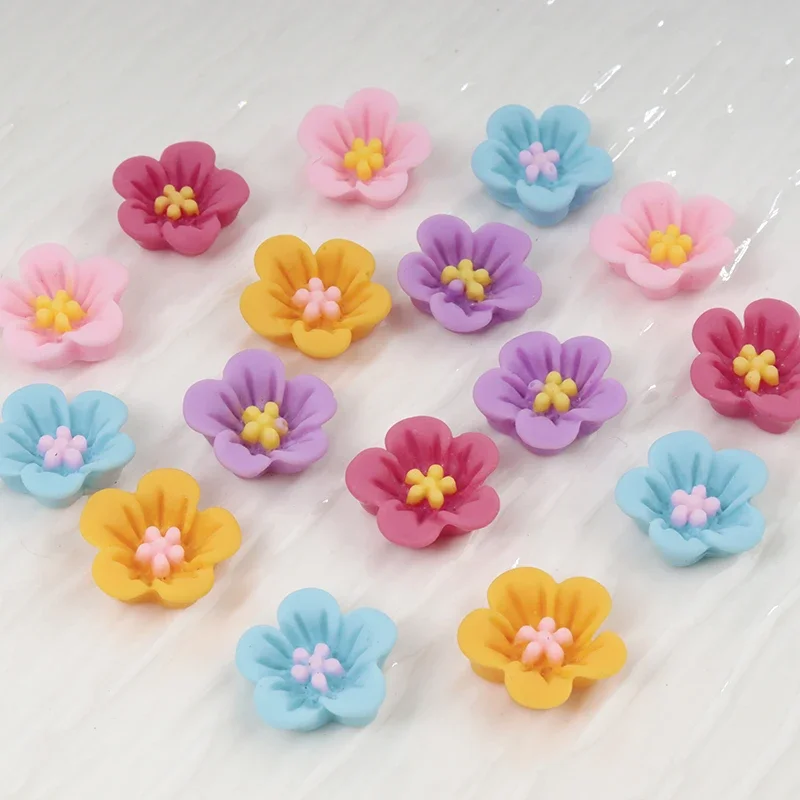 50pcs มินิดอกไม้เล็บเรซิ่น Pat - Resin Art Earrings Material บทวิจารณ์และราคา