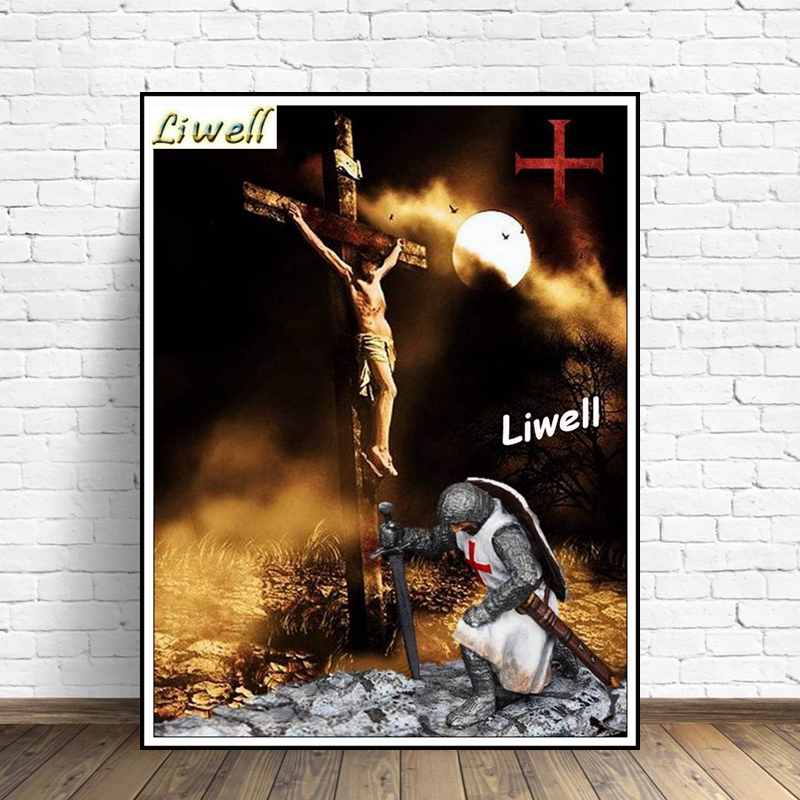 5d อัศวิน Templar นักรบ Christ - Resin Art Wallpaper บทวิจารณ์และราคา