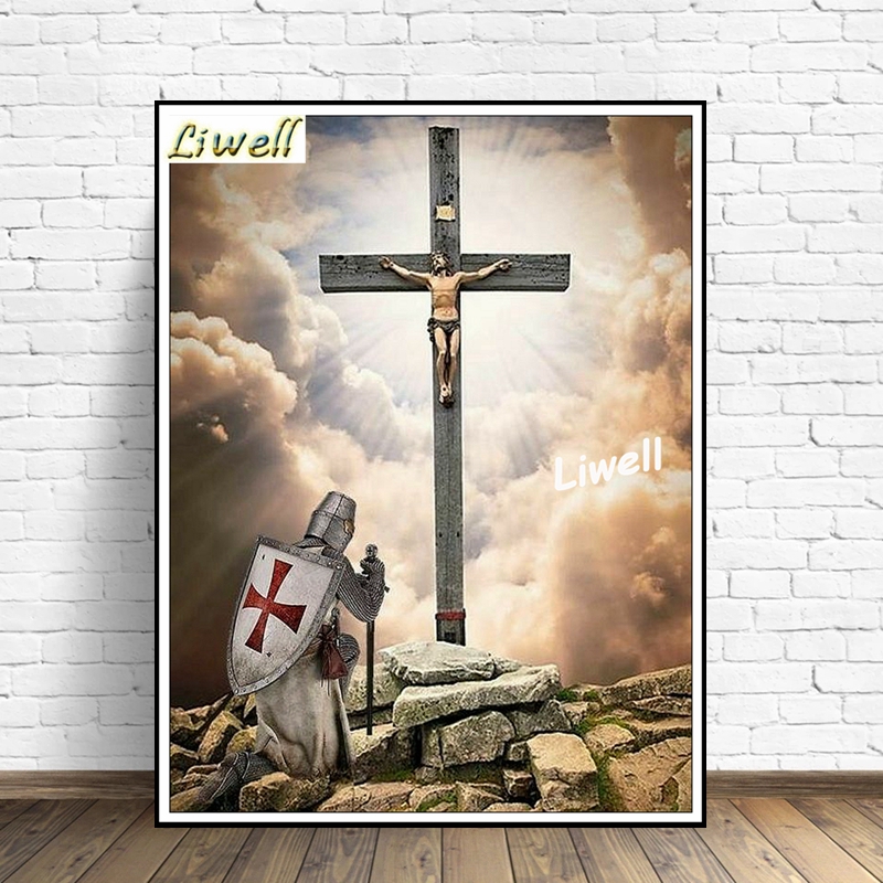 5d อัศวิน Templar นักรบ Christ - Resin Art Wallpaper บทวิจารณ์และราคา