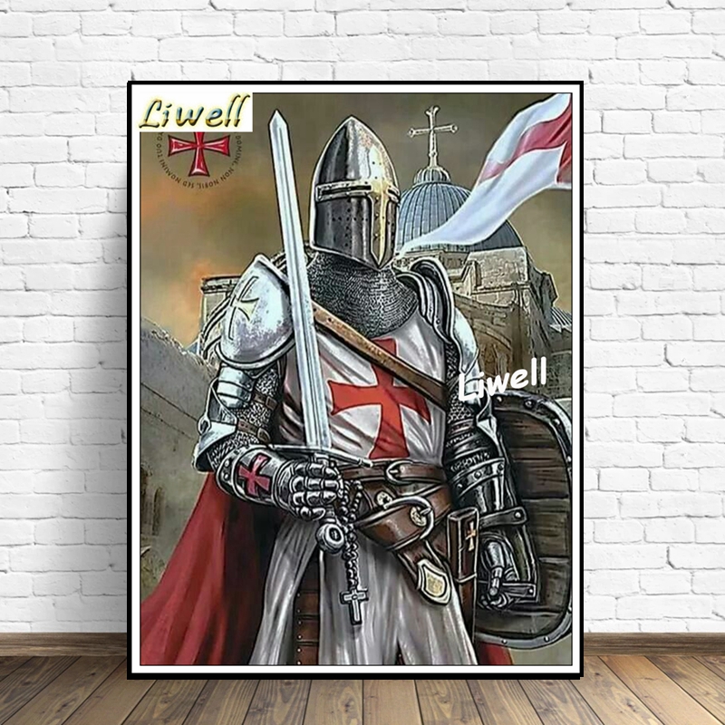 5d อัศวิน Templar นักรบ Christ - Resin Art Wallpaper บทวิจารณ์และราคา