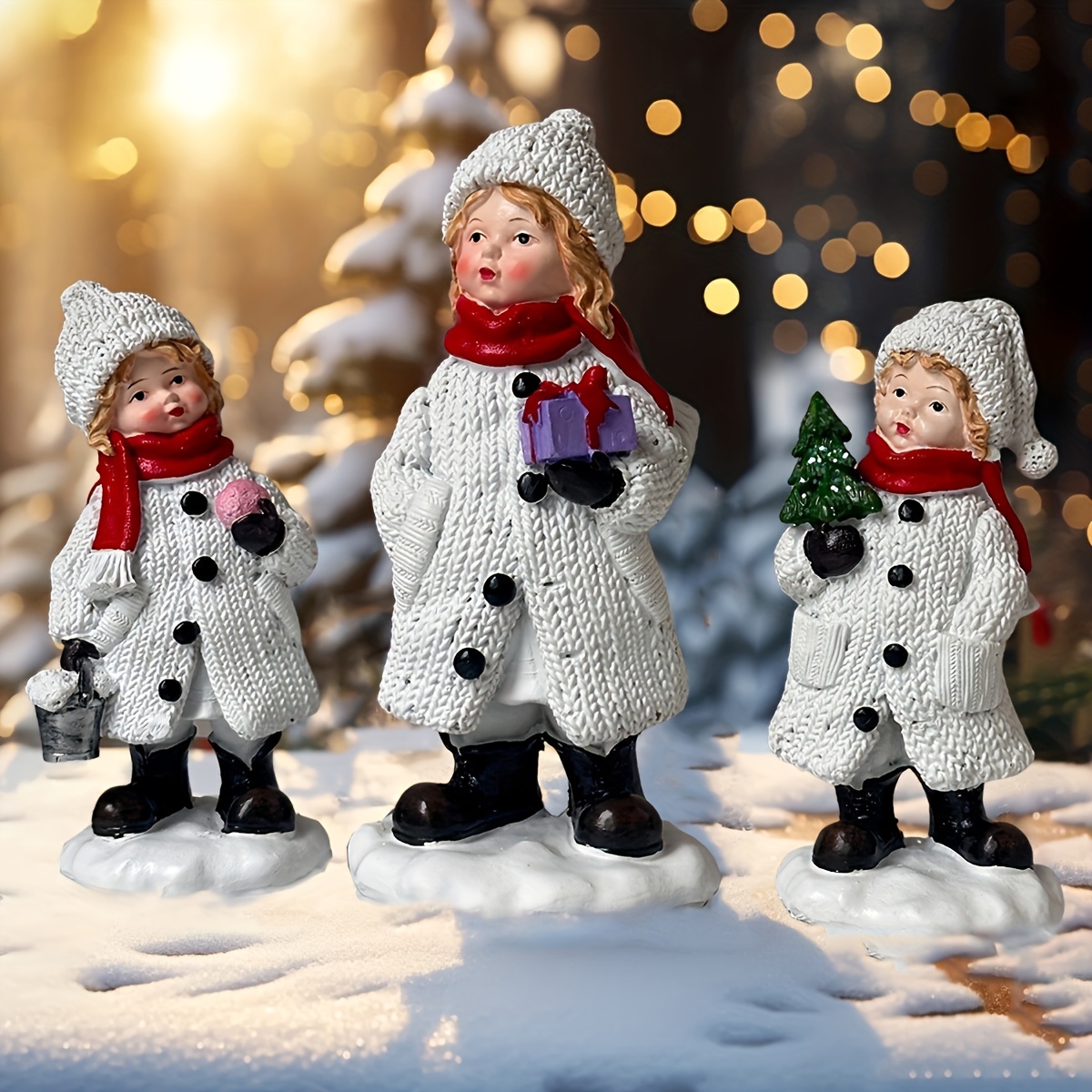 รูปปั้นเรซิ่นตุ๊กตาหิมะที่งดงา - Resin Art Tree บทวิจารณ์และราคา