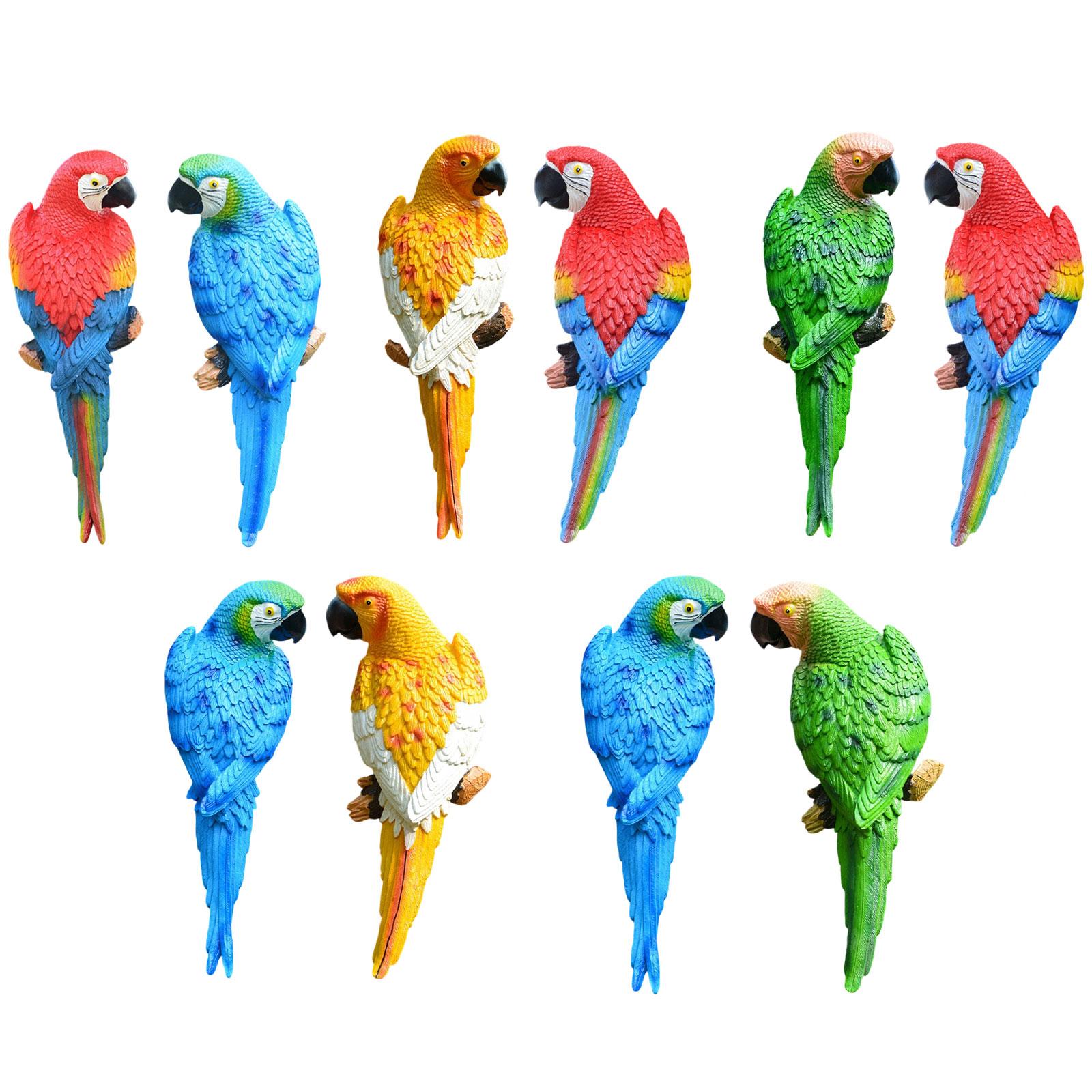 ตุ๊กตาสัตว์ป่ารูปนกแก้ว 2 ชิ้น - Resin Art Tree บทวิจารณ์และราคา