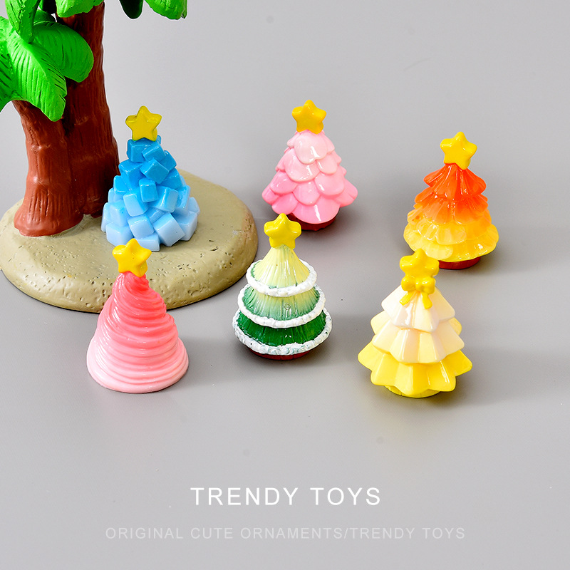 6 ชิ้น อุปกรณ์ตกแต่งต้นคริสต์ม - Resin Art Tree บทวิจารณ์และราคา