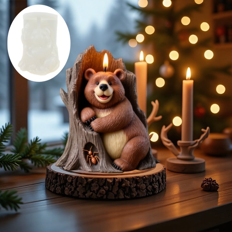 แม่พิมพ์ซิลิโคนรูปหมีเลียเทียน - Resin Art Tree บทวิจารณ์และราคา