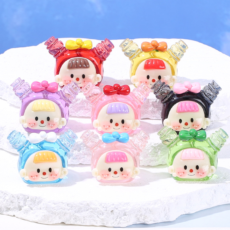 4ชิ้นใสหัวตุ๊กตาเรซิ่นตกแต่งโท - Resin Art Earrings Material บทวิจารณ์และราคา