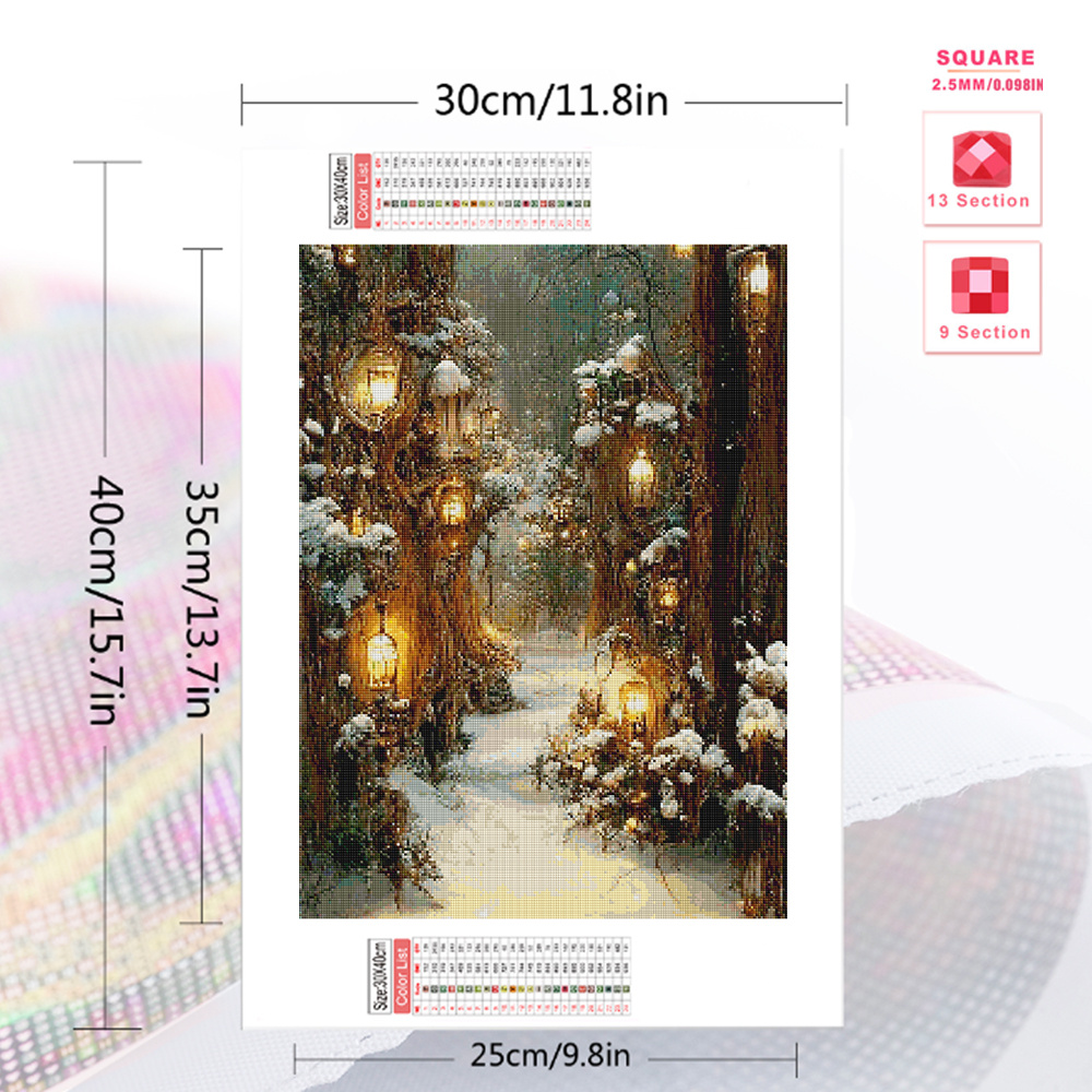 Huacan DIY เพชรโมเสคฤดูหนาว Sc - Resin Art Wallpaper บทวิจารณ์และราคา