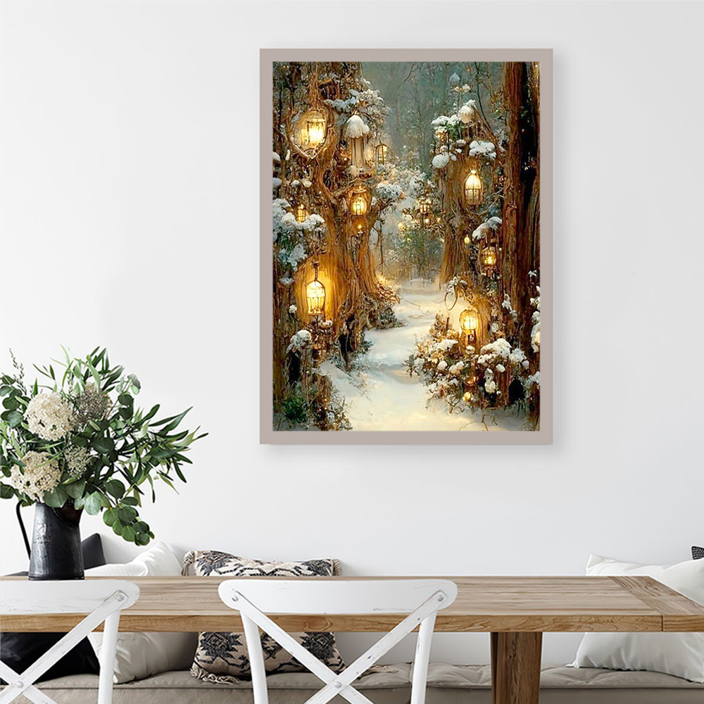 Huacan DIY เพชรโมเสคฤดูหนาว Sc - Resin Art Wallpaper บทวิจารณ์และราคา