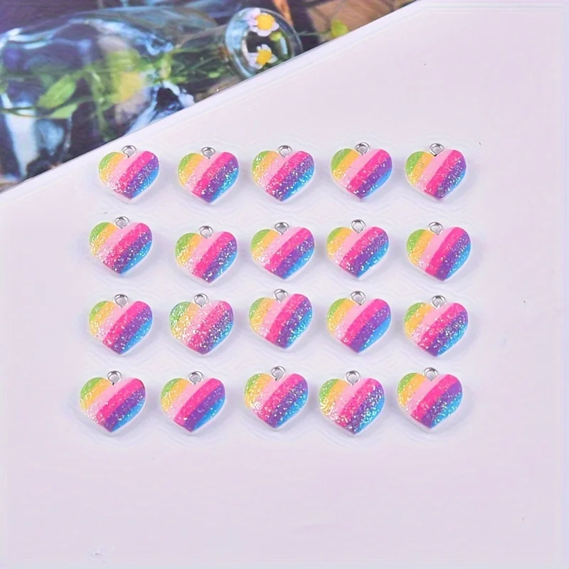ชาร์มเรซิ่นรูปหัวใจหลากสี 10 ช - Resin Art Handmade บทวิจารณ์และราคา