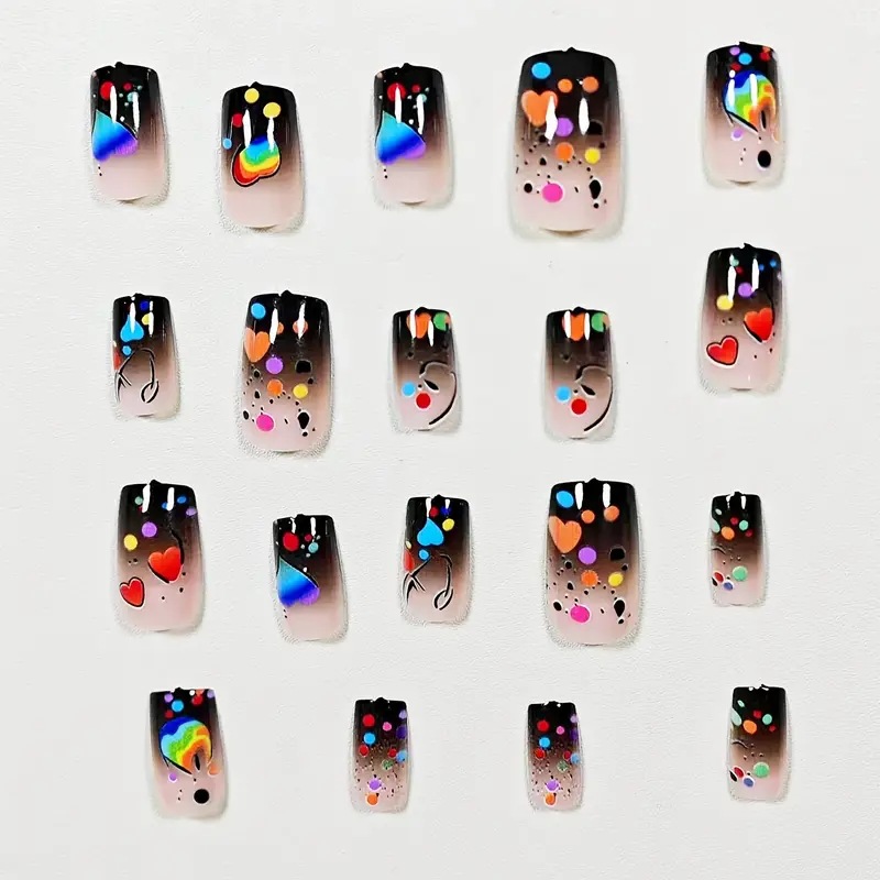 เล็บปลอมแบบกดติด 24 ชิ้น สีนู้ - Resin Art Glitter บทวิจารณ์และราคา
