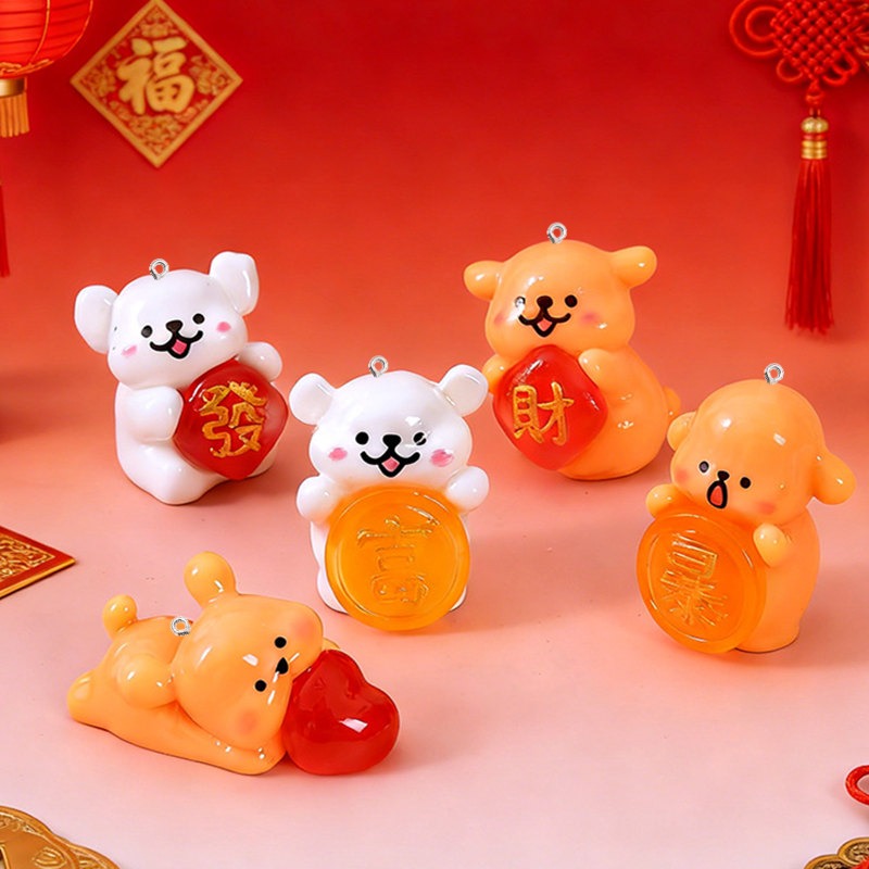 ชาร์มเรซิ่นรูปสุนัขการ์ตูน 5 ช - Resin Art Earrings Material บทวิจารณ์และราคา