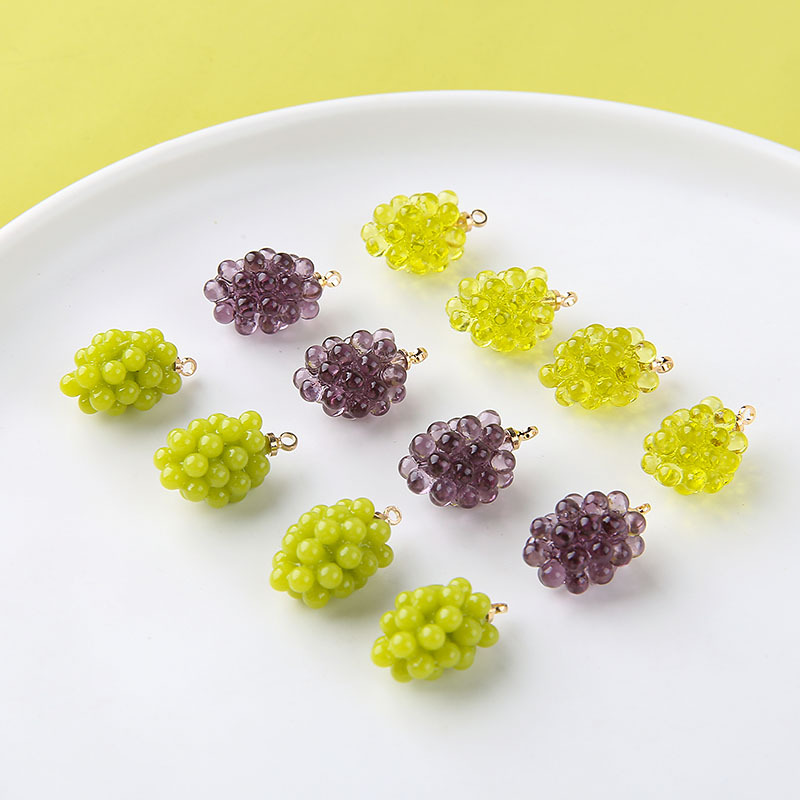 ชาร์มเรซิ่นรูปองุ่นน่ารัก 6 ชิ - Resin Art Handmade บทวิจารณ์และราคา