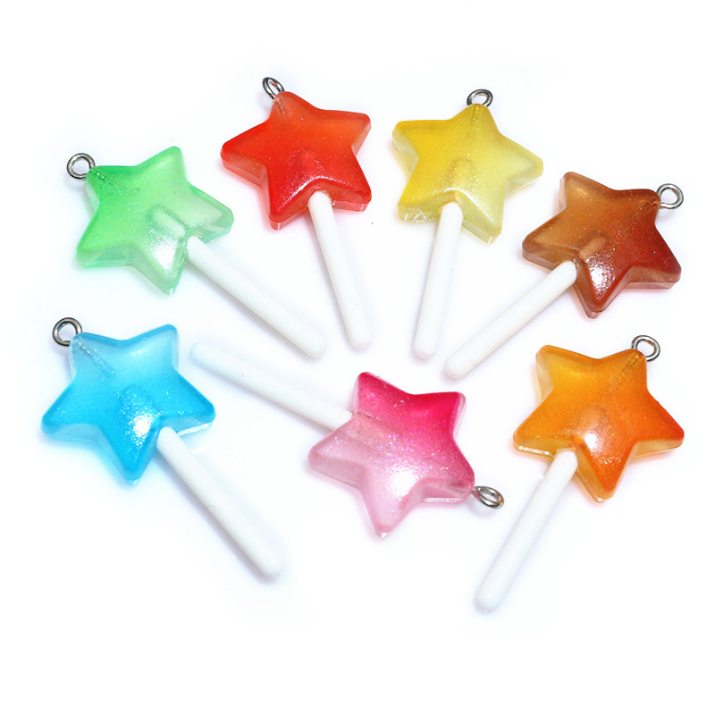 10ชิ้นเรซิ่นจี้เงารอบดาวหัวใจร - Resin Art Glitter บทวิจารณ์และราคา