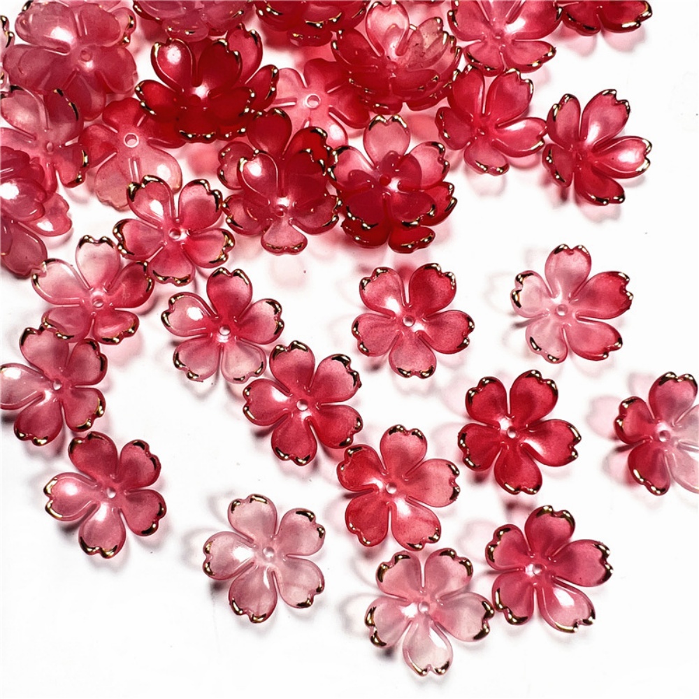 50 ชิ้น/ล็อต ลูกปัดอะคริลิคดอก - Resin Art Handmade บทวิจารณ์และราคา
