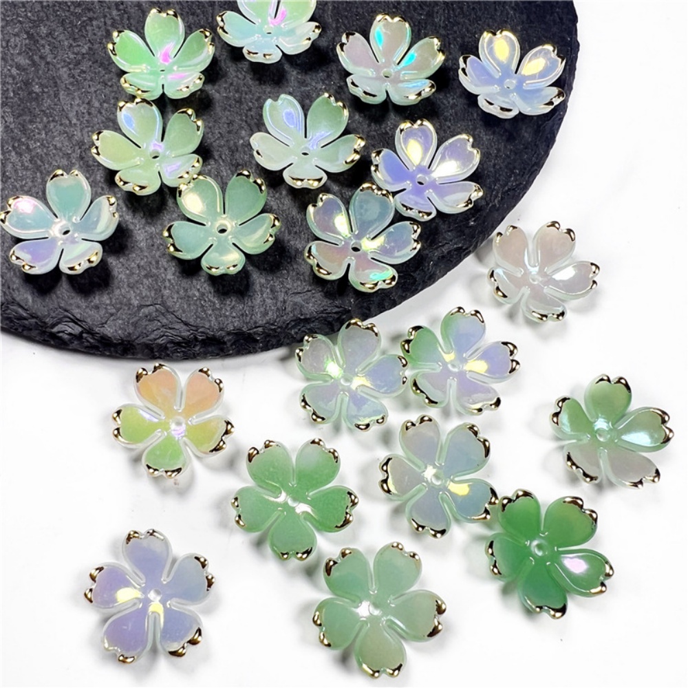 50 ชิ้น/ล็อต ลูกปัดอะคริลิคดอก - Resin Art Handmade บทวิจารณ์และราคา