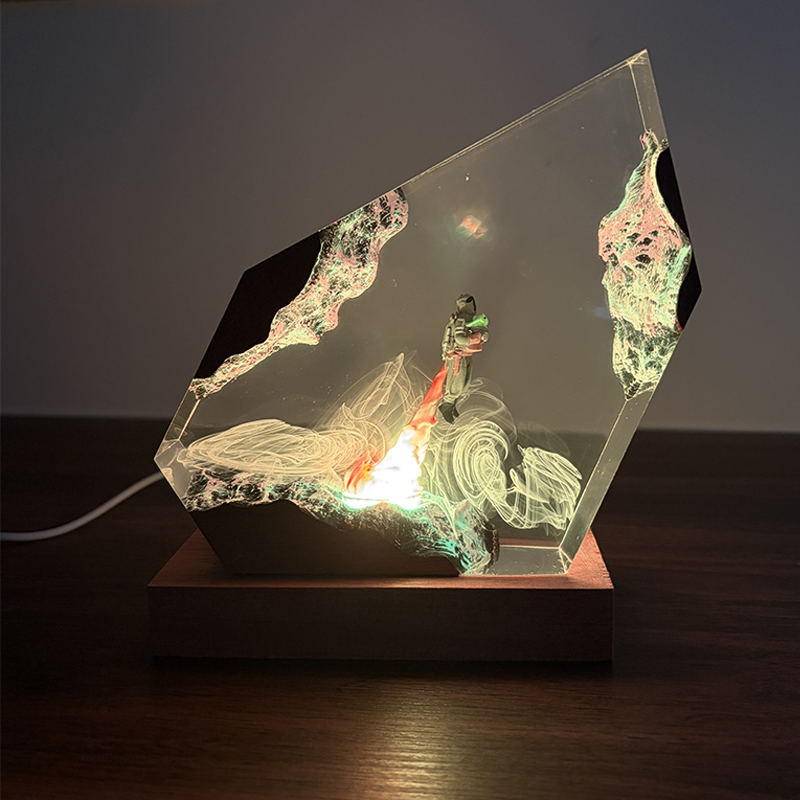โคมไฟตั้งโต๊ะเรซิ่นรูปทรงอนิเม - Resin Art Light บทวิจารณ์และราคา