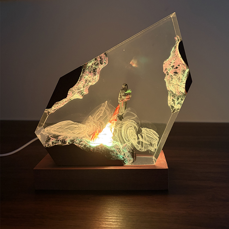 โคมไฟตั้งโต๊ะเรซิ่นรูปทรงอนิเม - Resin Art Light บทวิจารณ์และราคา