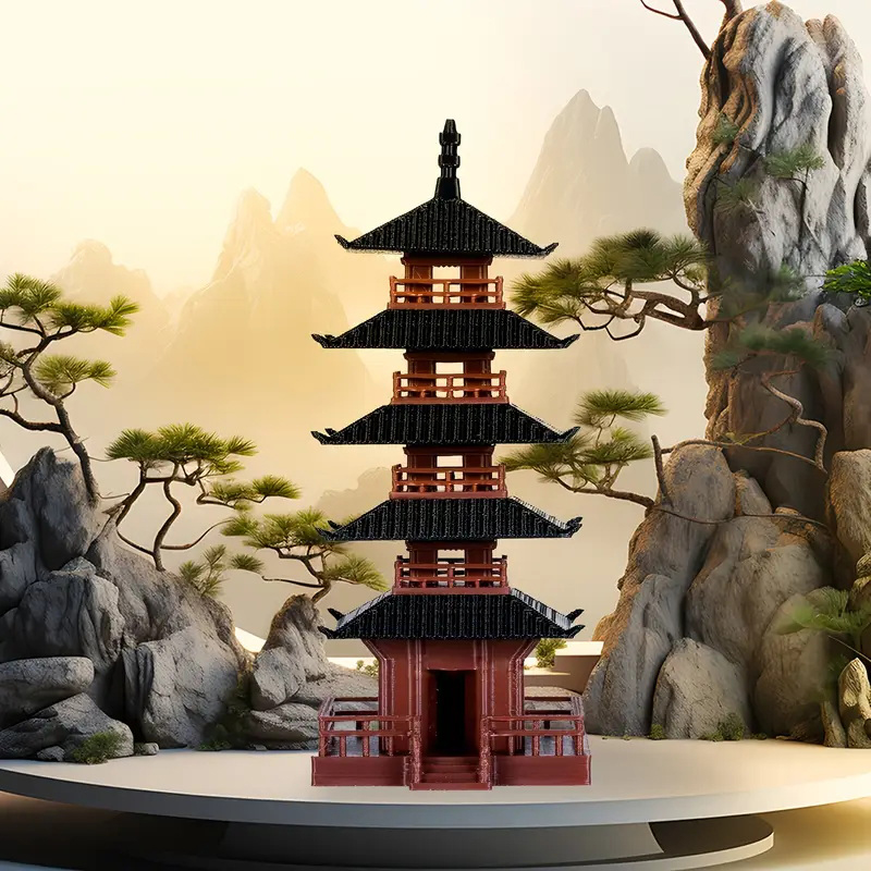 รูปปั้นเจดีย์ขนาดเล็ก โมเดลอาค - Resin Art Tree บทวิจารณ์และราคา