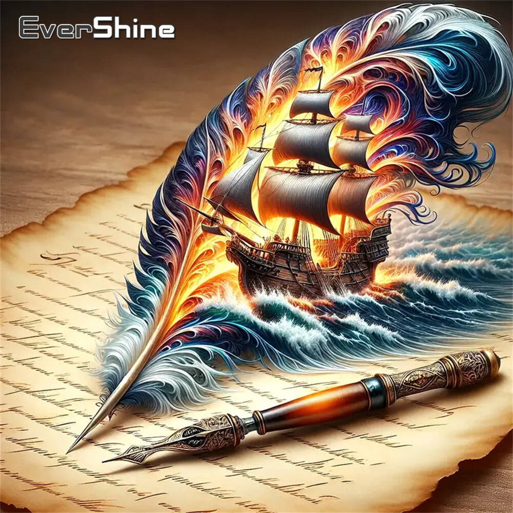Evershine เพชรภาพวาดสุนัขสัตว์ - Resin Art Wallpaper บทวิจารณ์และราคา