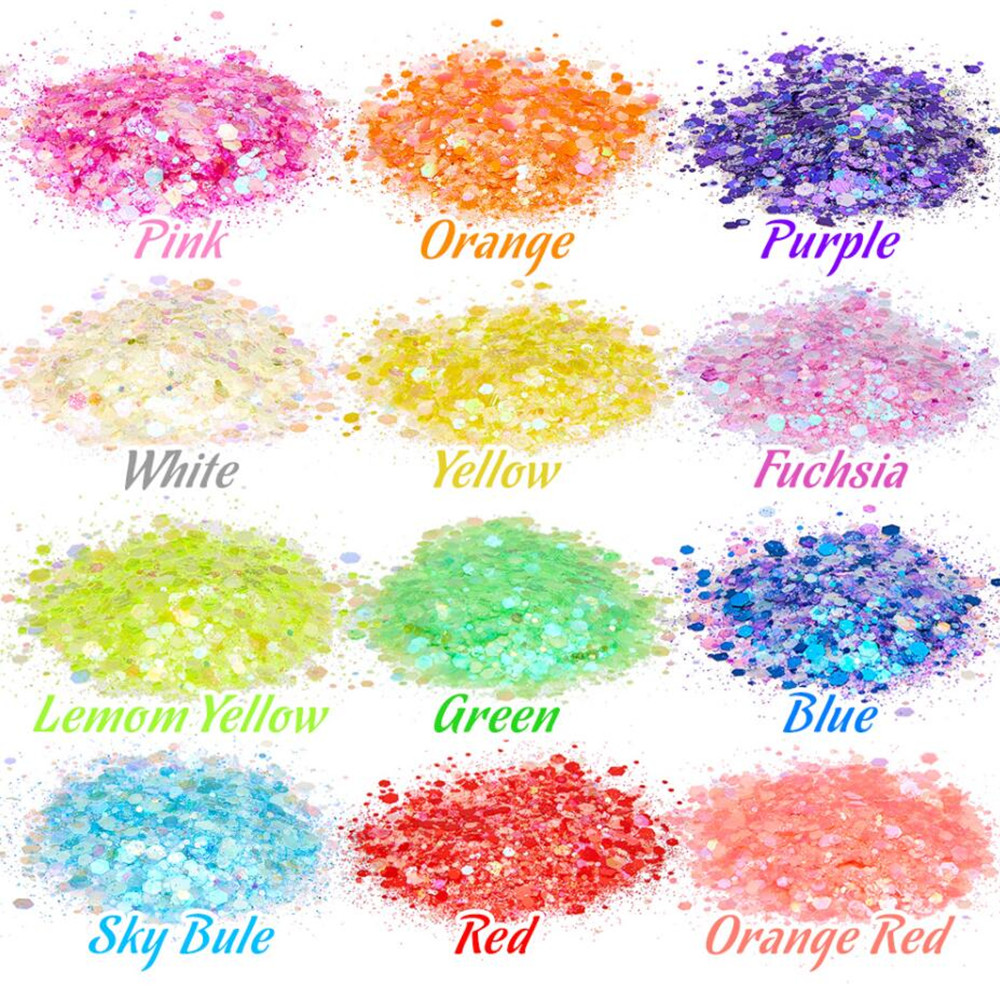 24สี Luminous Sequins Glow In  - Resin Art Light บทวิจารณ์และราคา