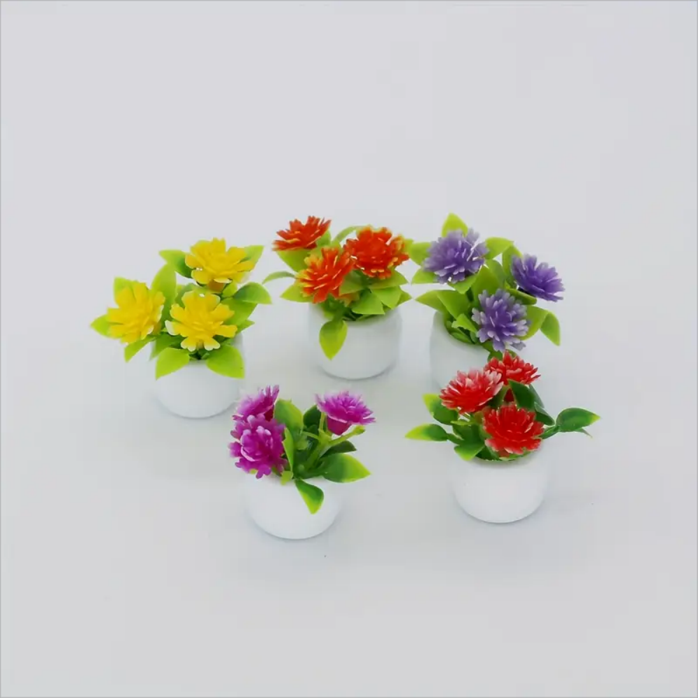 5 ชิ้นมินิดอกไม้หม้อตกแต่งตุ๊ก - Resin Art Tree บทวิจารณ์และราคา