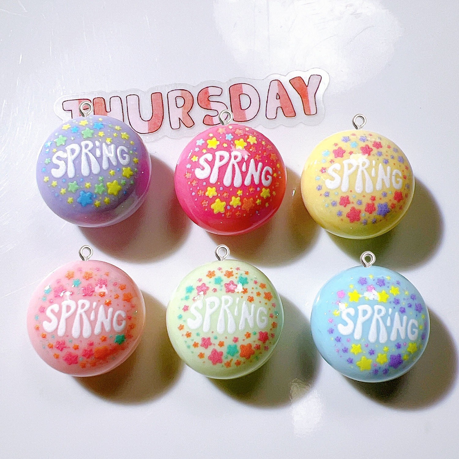 จี้เรซิ่นทรงกลม 10 ชิ้น สำหรับ - Resin Art Earrings Material บทวิจารณ์และราคา