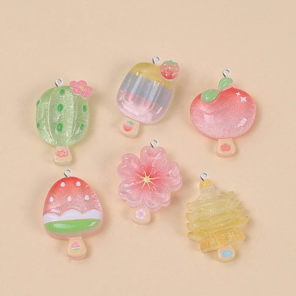 จี้เรซิ่นรูปไอศกรีมฤดูร้อนน่าร - Resin Art Glitter บทวิจารณ์และราคา