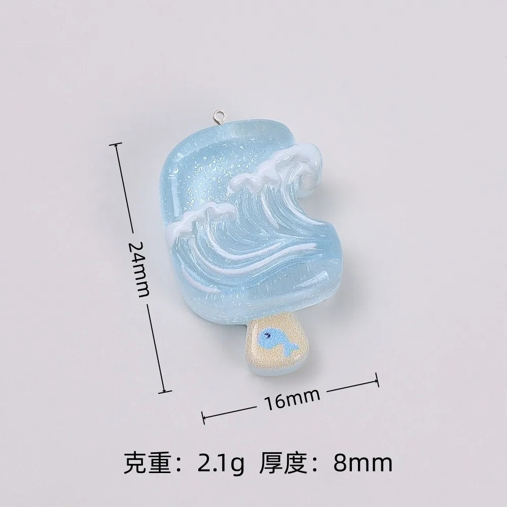 จี้เรซิ่นรูปไอศกรีมฤดูร้อนน่าร - Resin Art Glitter บทวิจารณ์และราคา