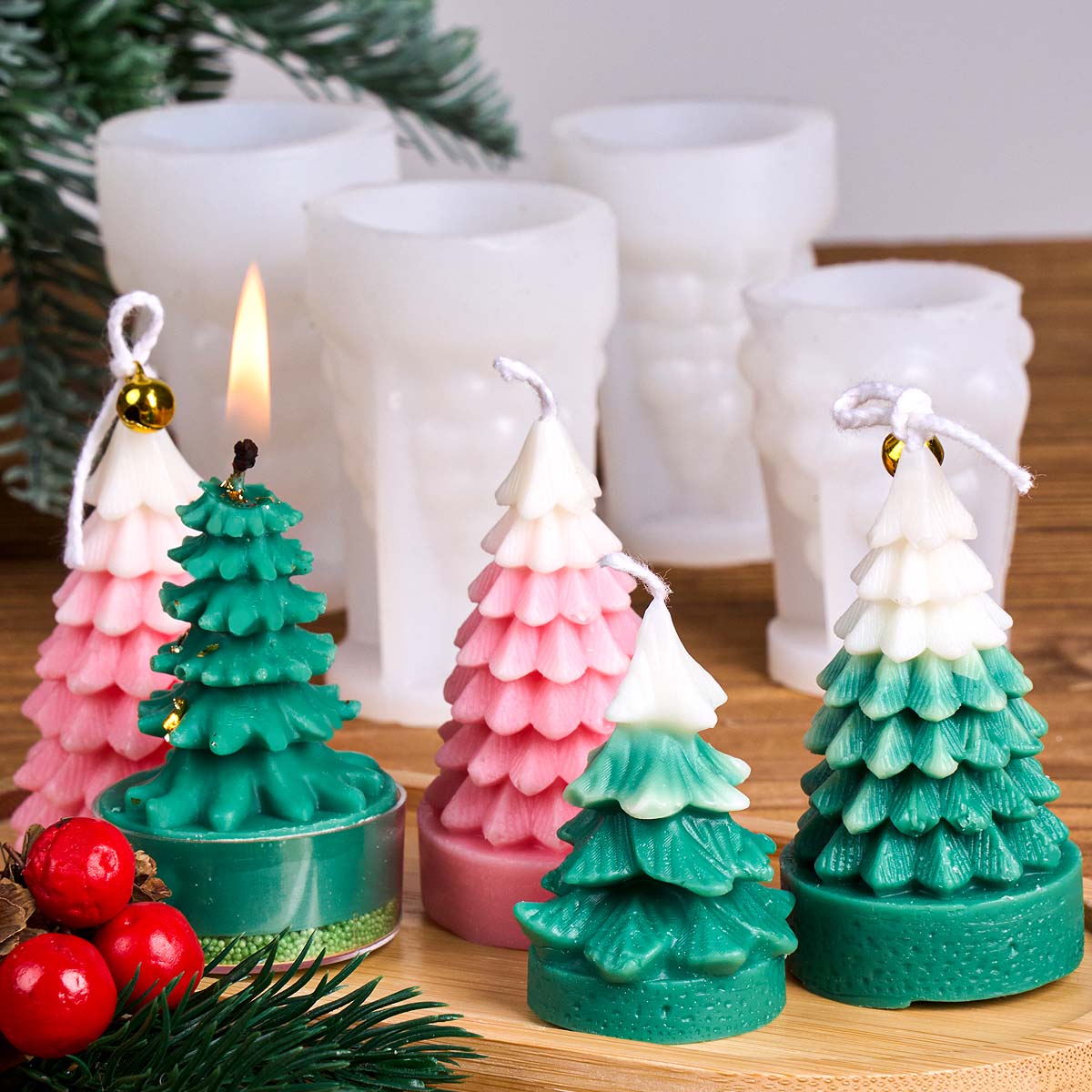 แม่พิมพ์ซิลิโคนต้นคริสต์มาส 3  - Resin Art Tree บทวิจารณ์และราคา