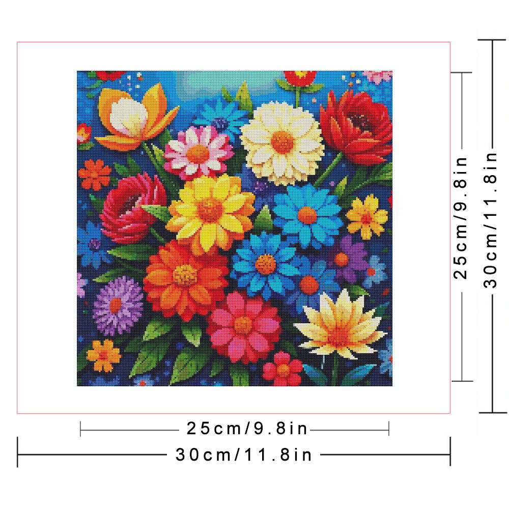 Huacan เพชรศิลปะโมเสคชุดดอกเบญ - Resin Art Wallpaper บทวิจารณ์และราคา