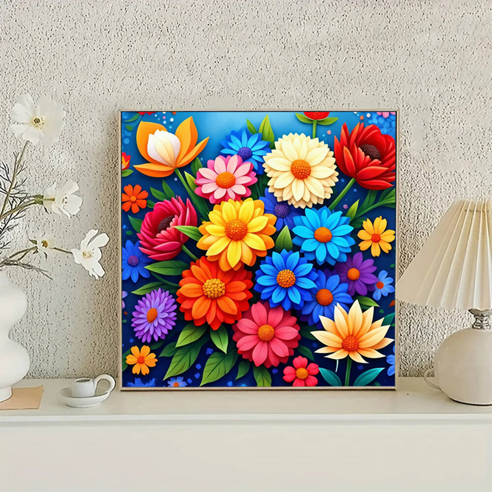 Huacan เพชรศิลปะโมเสคชุดดอกเบญ - Resin Art Wallpaper บทวิจารณ์และราคา